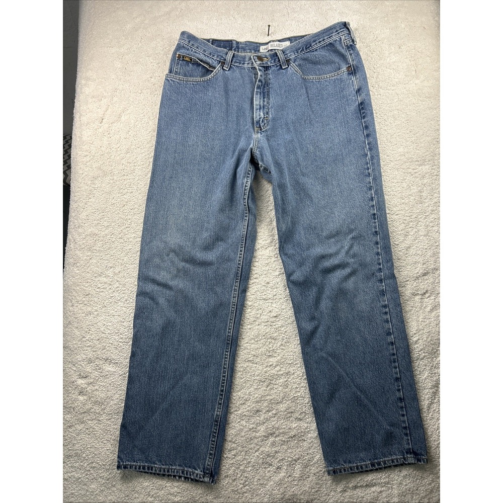 Lee Relaxed Fit Blue Jeans 38x32 Baggy Skater Retro Gorpcore Hippy